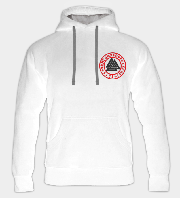 Valknut broderad hoodie