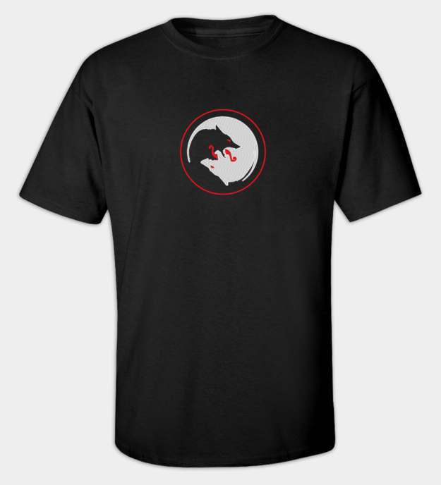 Odens vargar broderad t-shirt