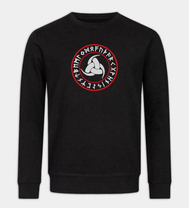 Odens horn broderad sweatshirt