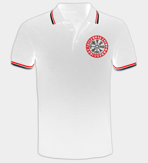 Vegvisir broderad pikétröja