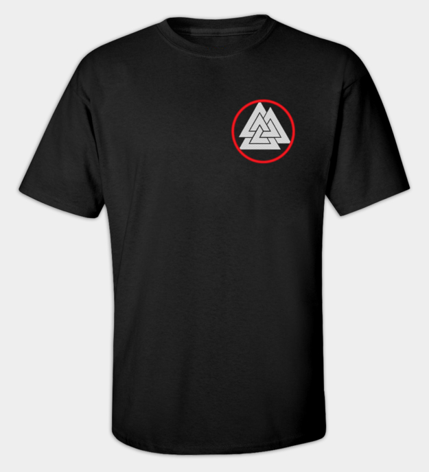 Valknut broderad t-shirt