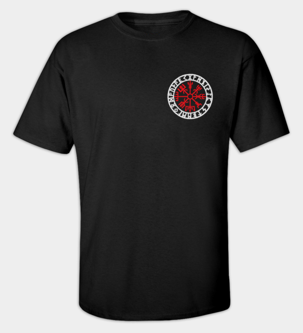 Vegvisir-runa broderad t-shirt