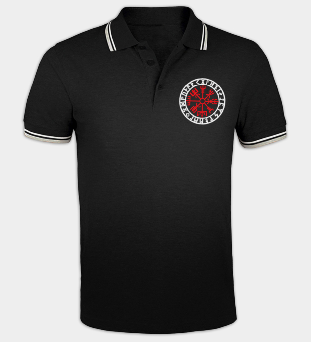 Vegvisir broderad pikétröja