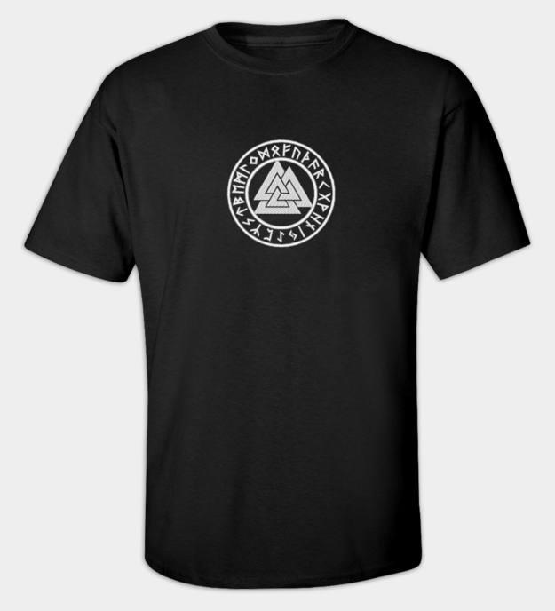 Valknut broderad t-shirt