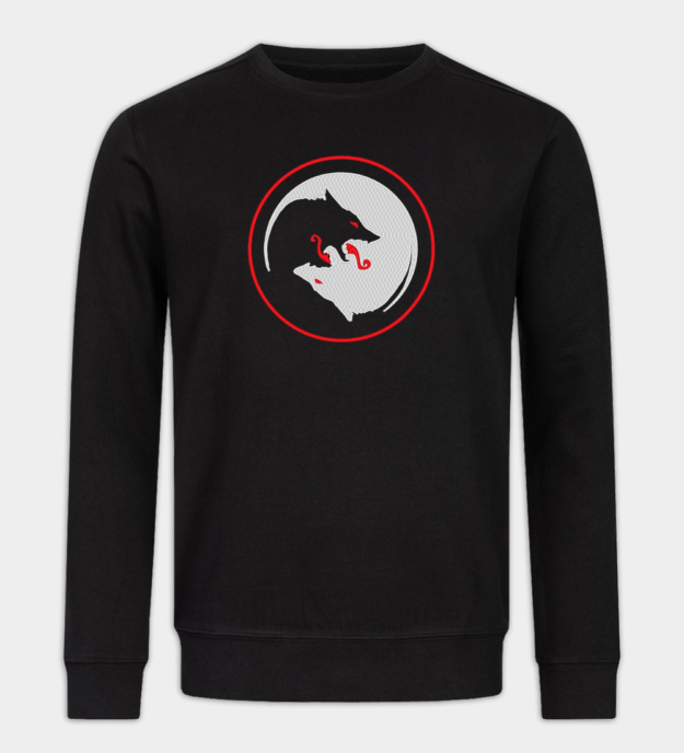 Odens vargar broderad sweatshirt