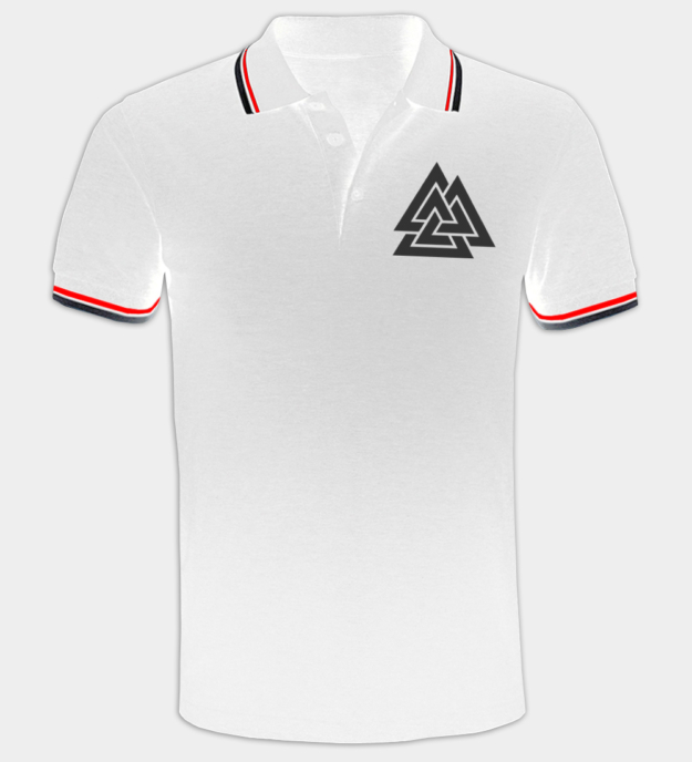 Valknut broderad pikétröja