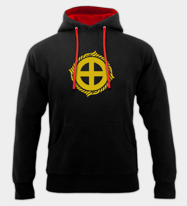 Solkors broderad hoodie
