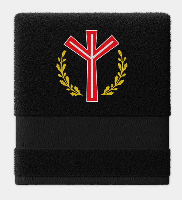 Algizrunebroderad handduk