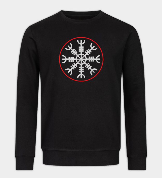 Ægishjálmur geborduurde sweatshirt