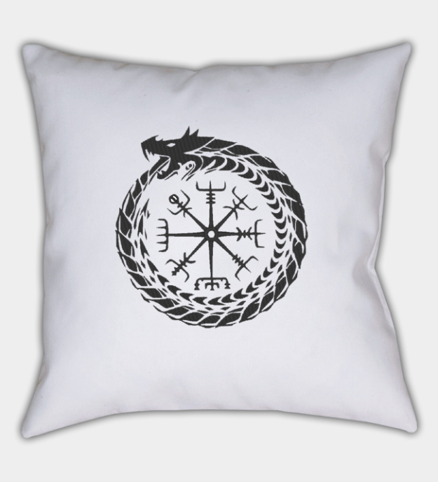 Midgårdsormen Broderat Prydnadskuddfodral