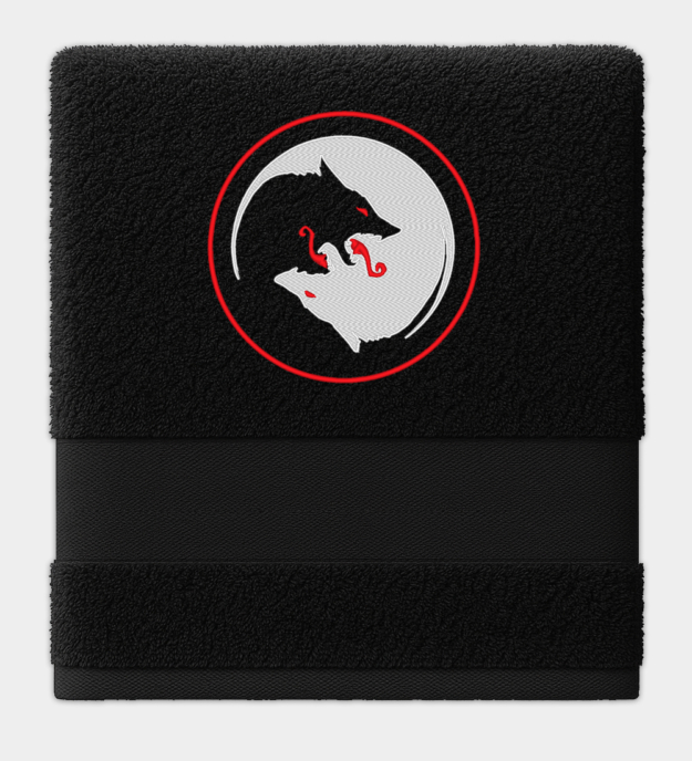 Odens vargar broderad handduk