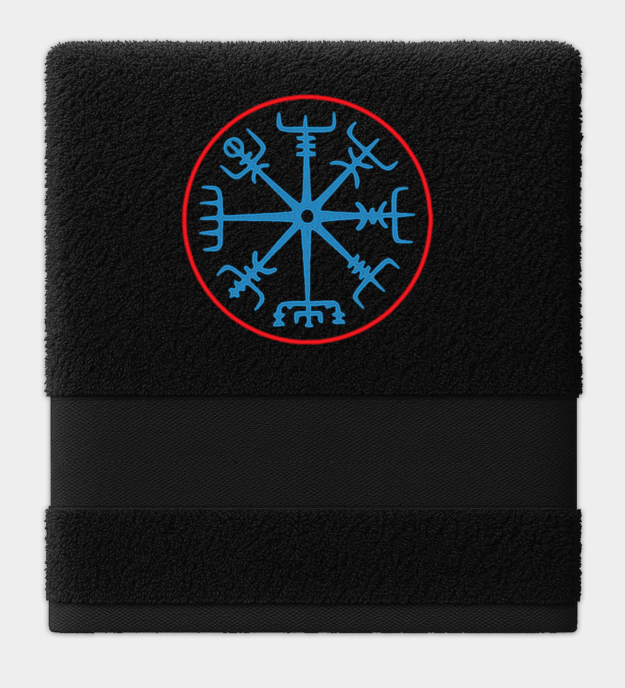 Vegvisir broderad handduk