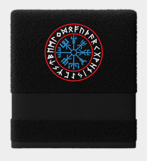 Run-Vegvisir broderad handduk