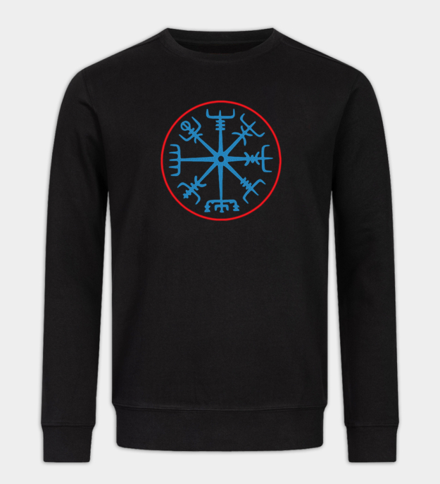 Vegvísir geborduurde sweatshirt