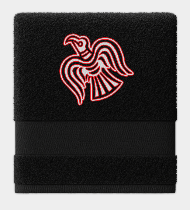 Vikingakorp broderad handduk