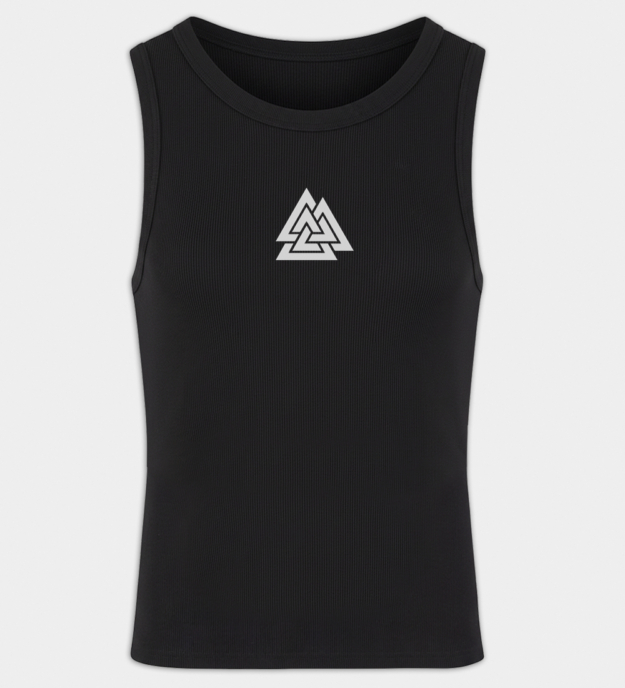 Valknut broderat herrlinne