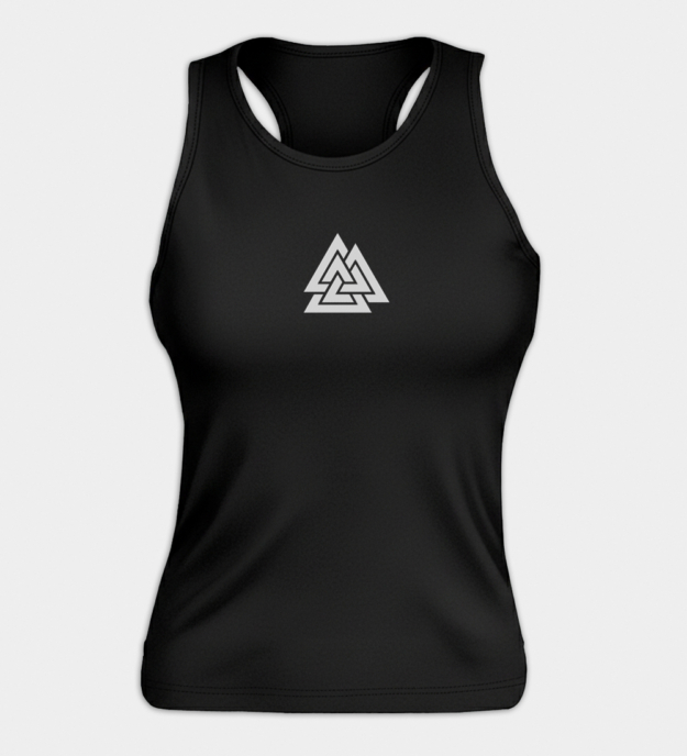Valknut broderad damtopp