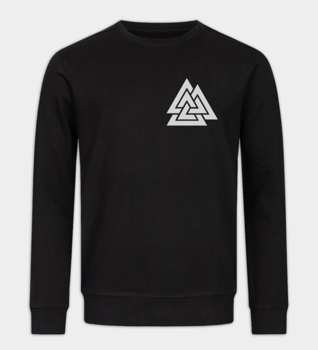 Valknut broderad sweatshirt